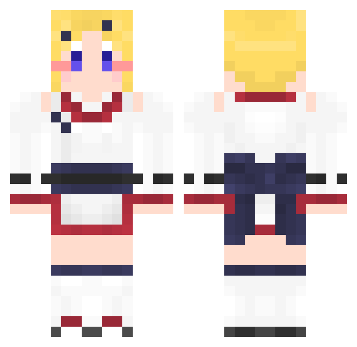 jinriki Minecraft skin, front and back view