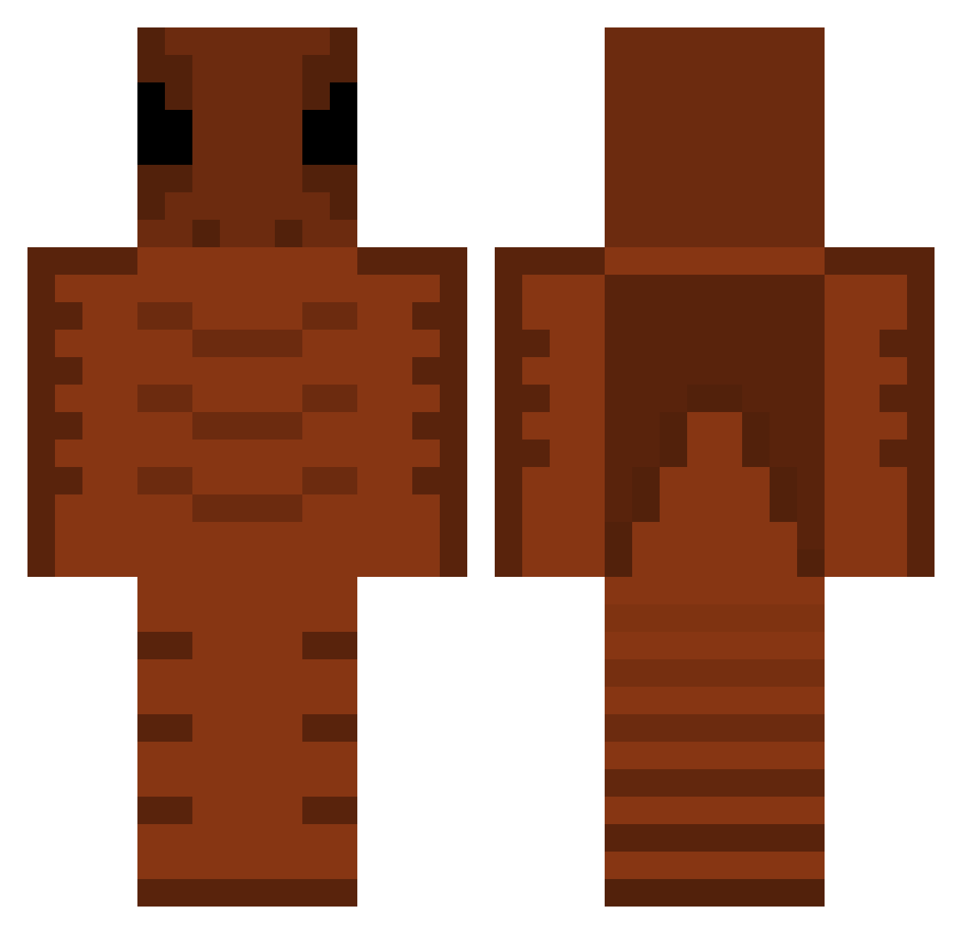BarataDaPoly Minecraft skin, front and back view