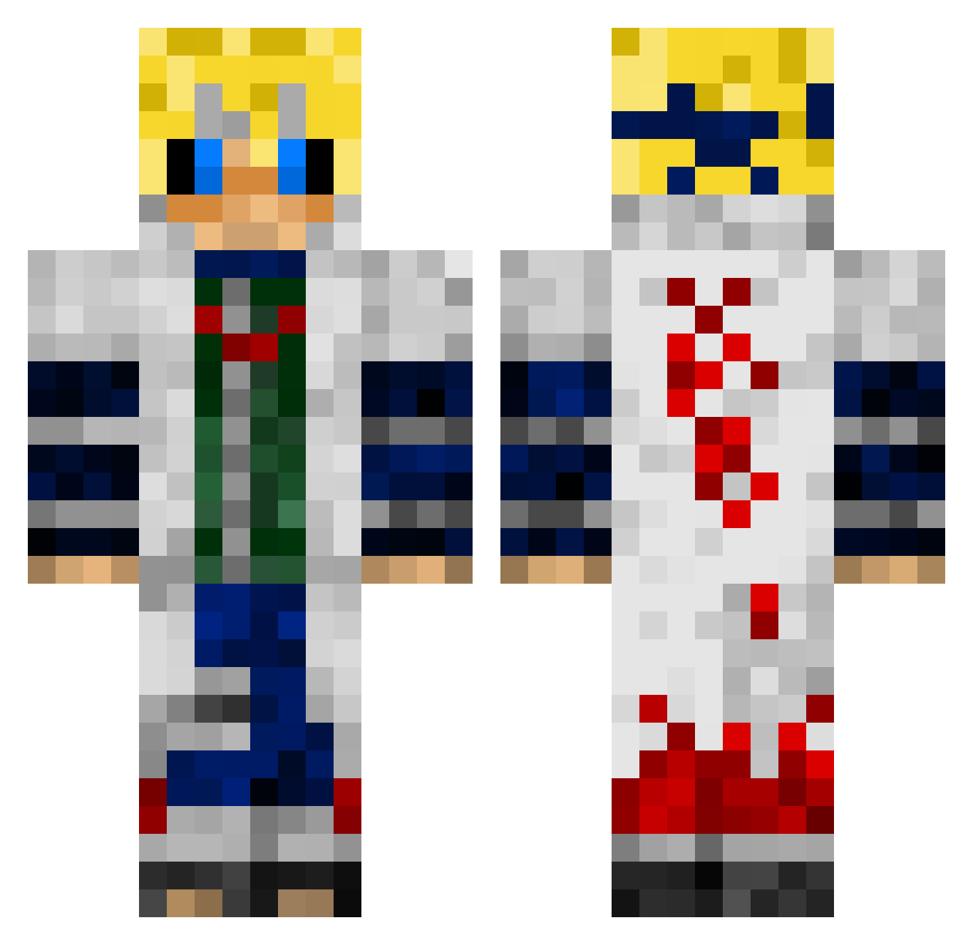 Its_Dust Minecraft skin, front and back view
