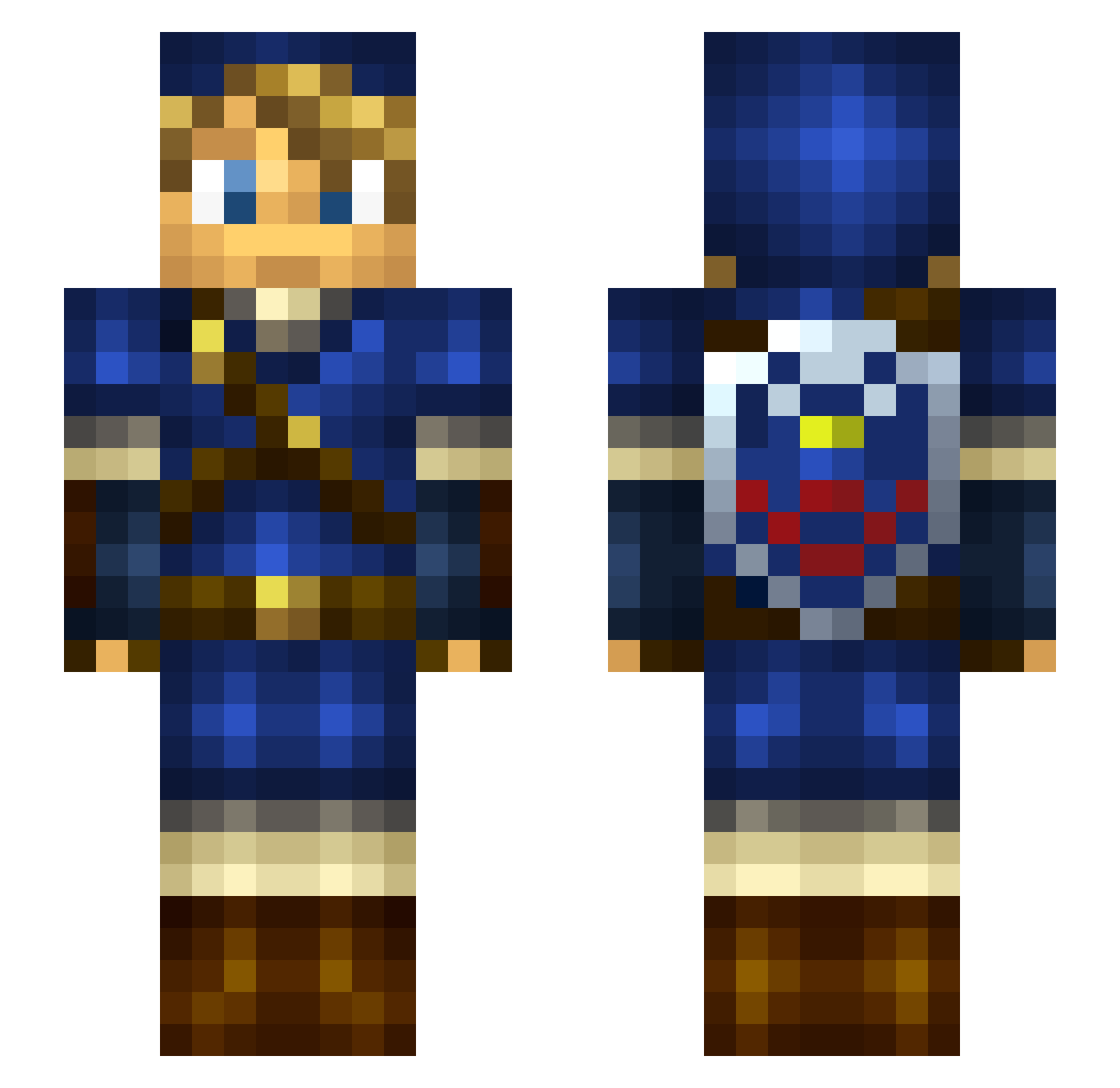encounter Minecraft skin, front and back view
