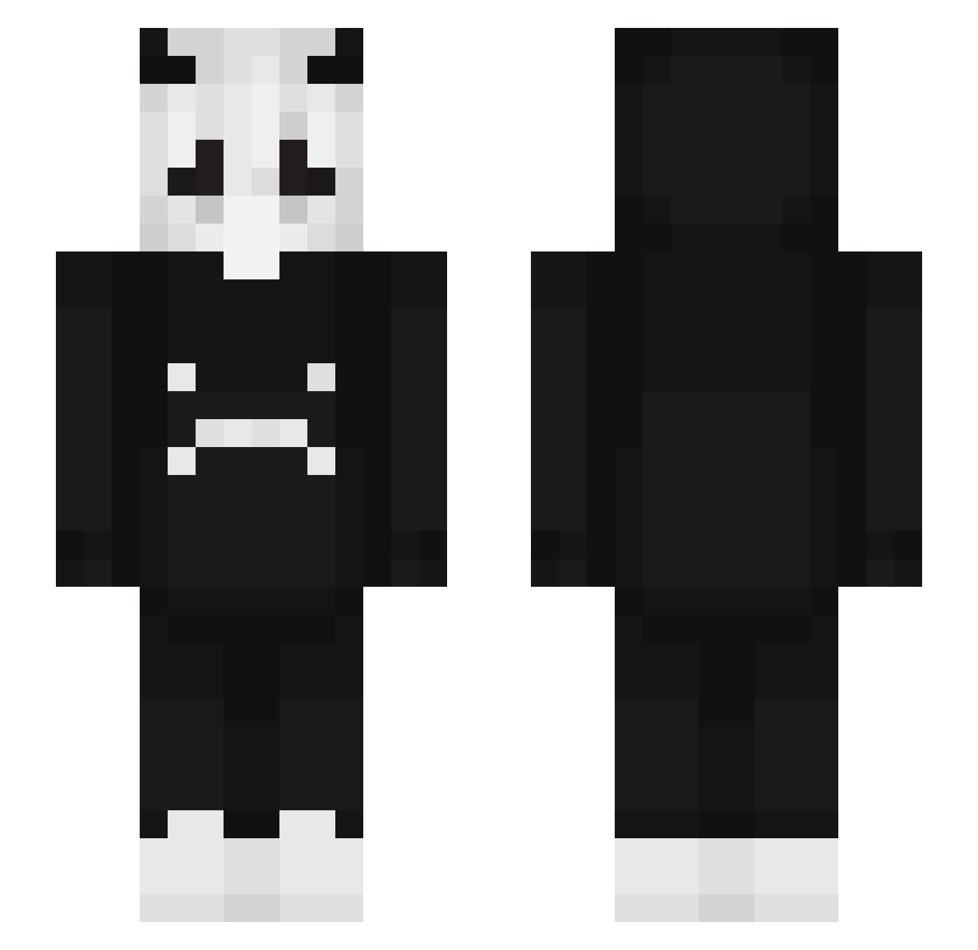 Jakoob_ Minecraft skin, front and back view