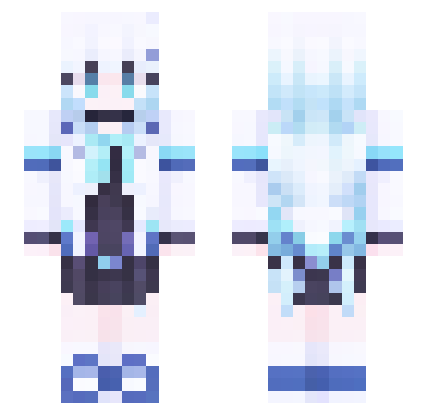 uimiku Minecraft skin, front and back view