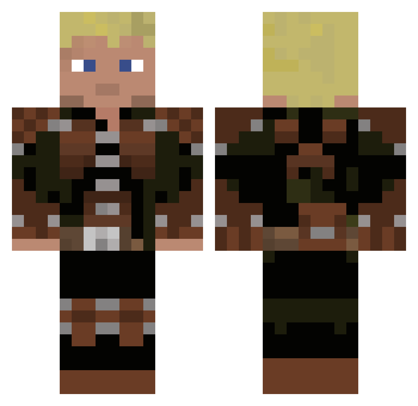 WhimWham Minecraft skin, front and back view