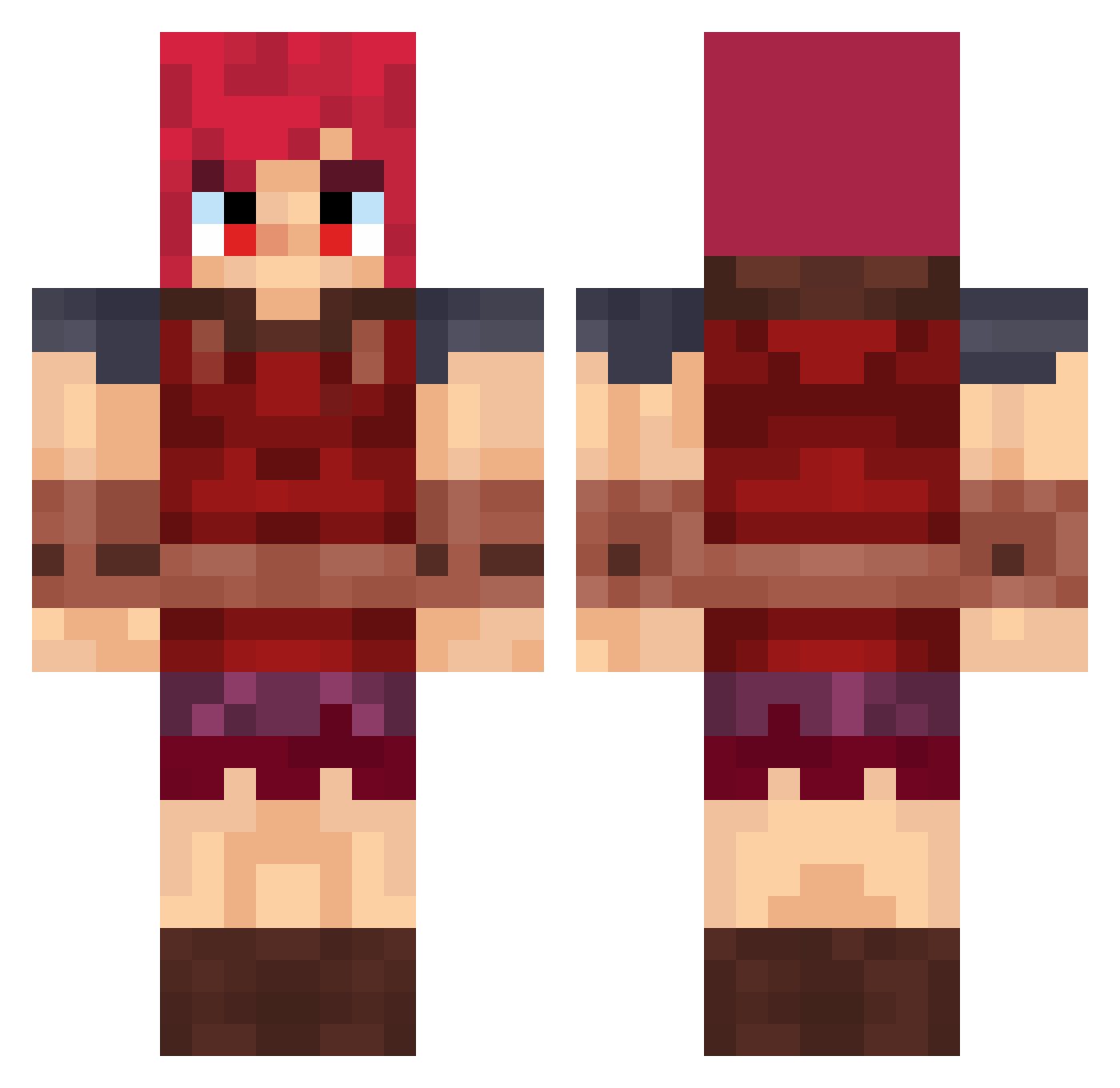 _v01d_82 Minecraft skin, front and back view