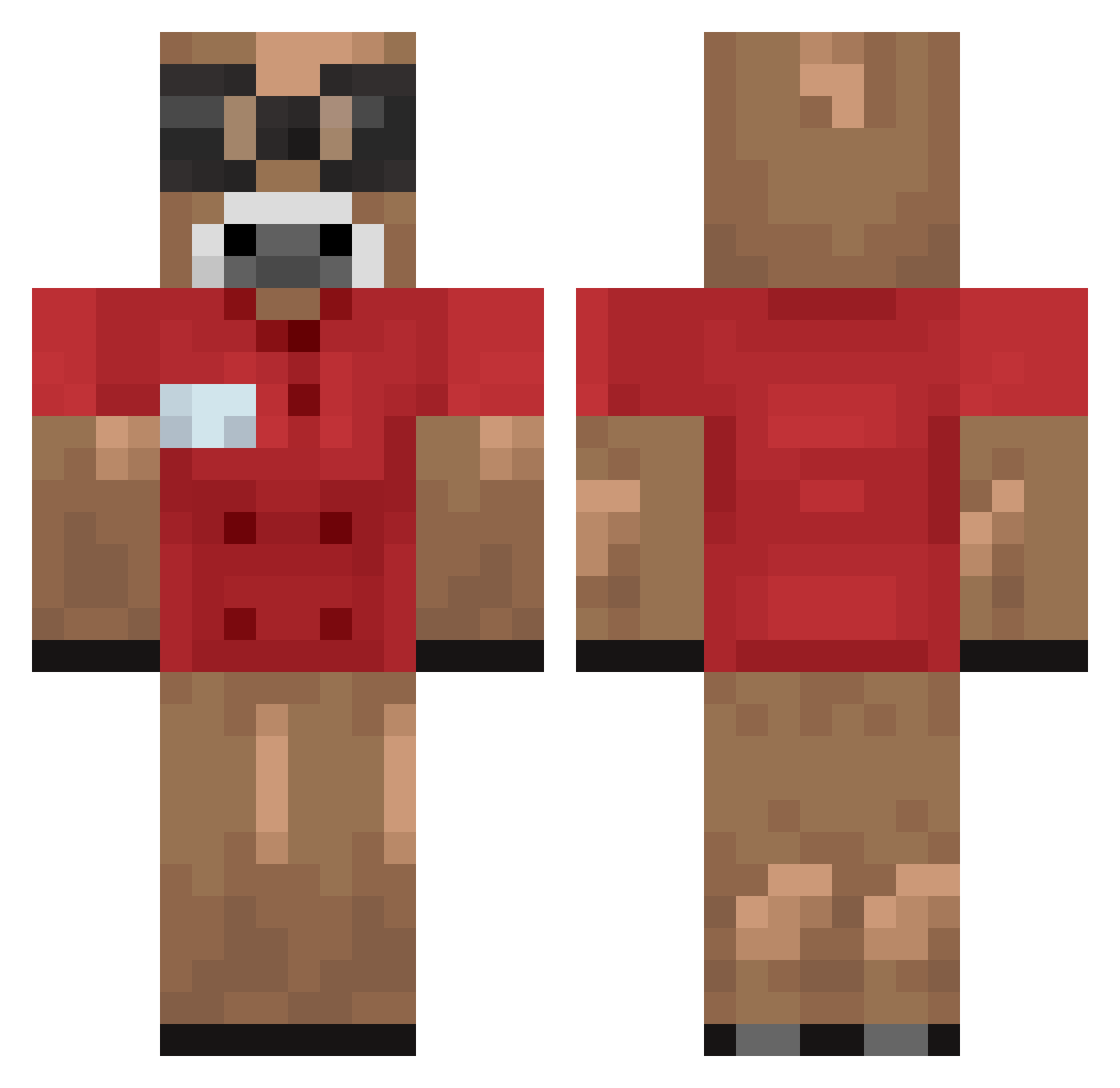 Destinityxx Minecraft skin, front and back view