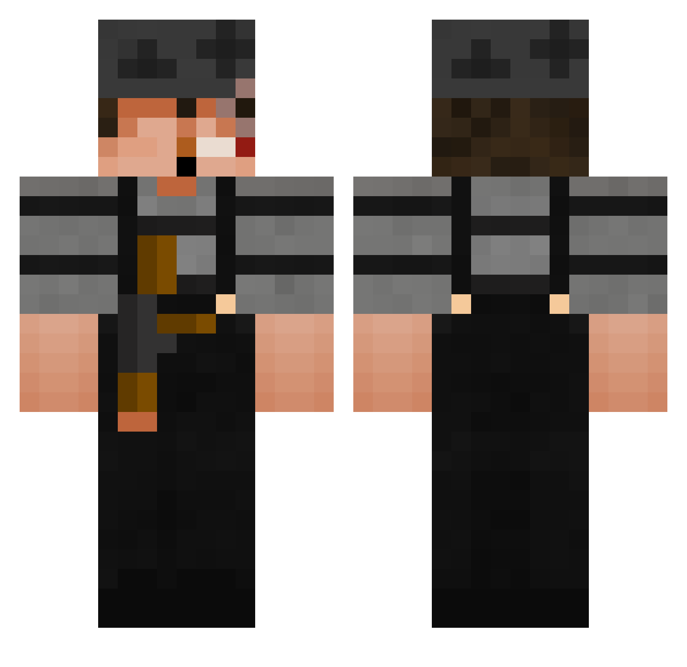 ImLukoo Minecraft skin, front and back view