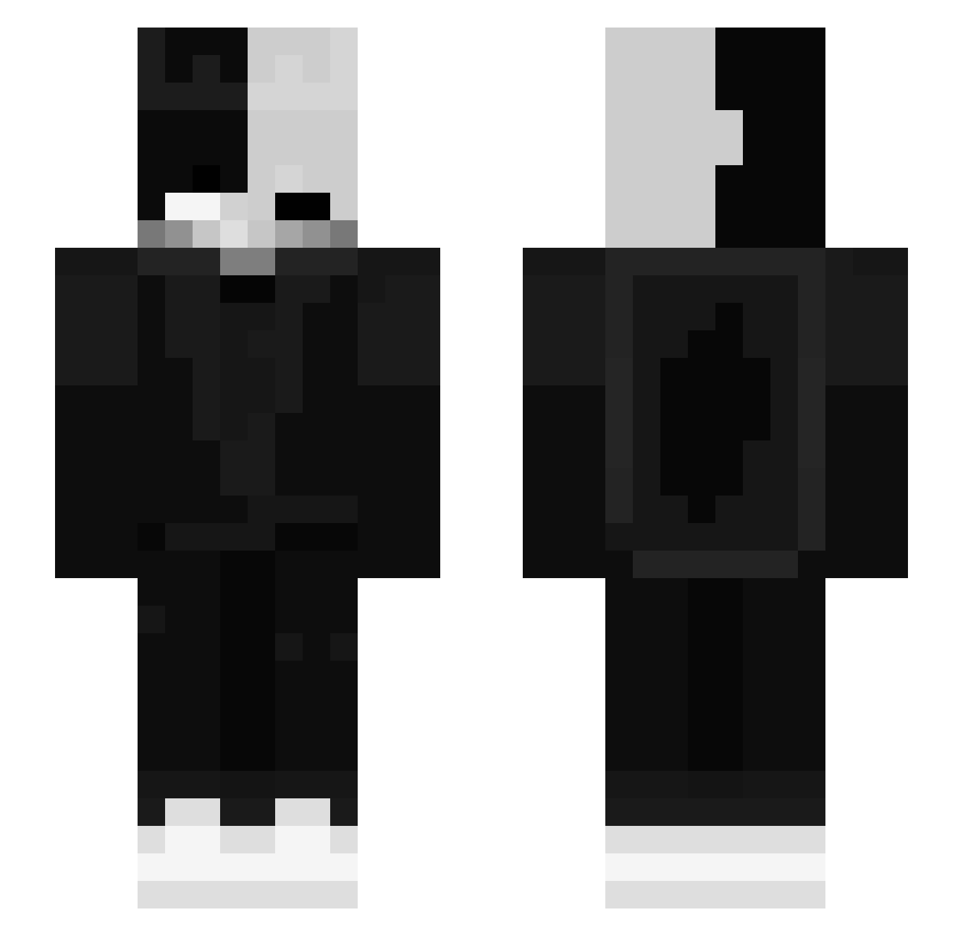 kxbamaduzekule Minecraft skin, front and back view