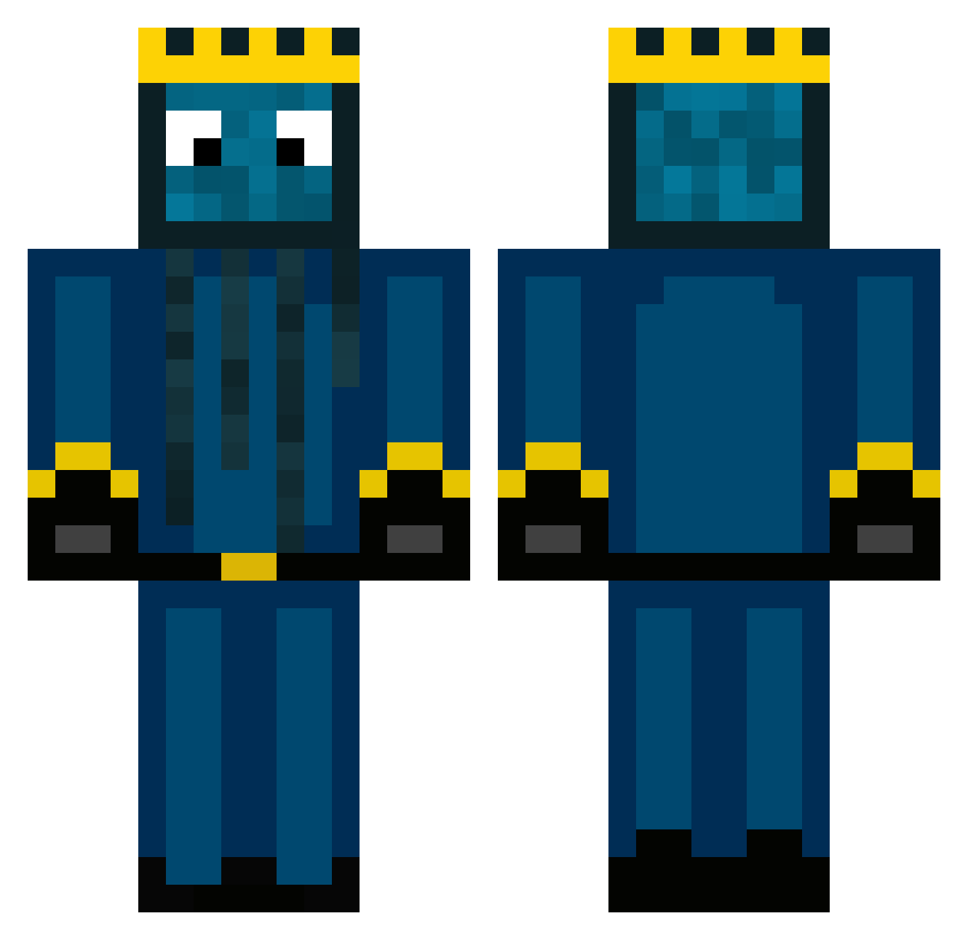 royal_32 Minecraft skin, front and back view