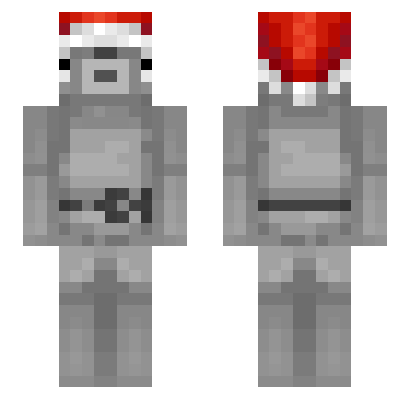 EatUrBrain Minecraft skin, front and back view