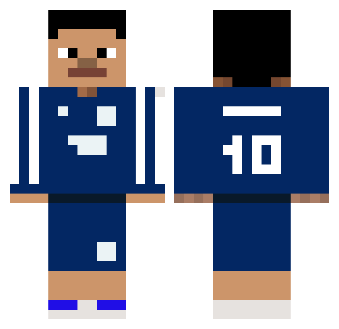 Totu78 Minecraft skin, front and back view