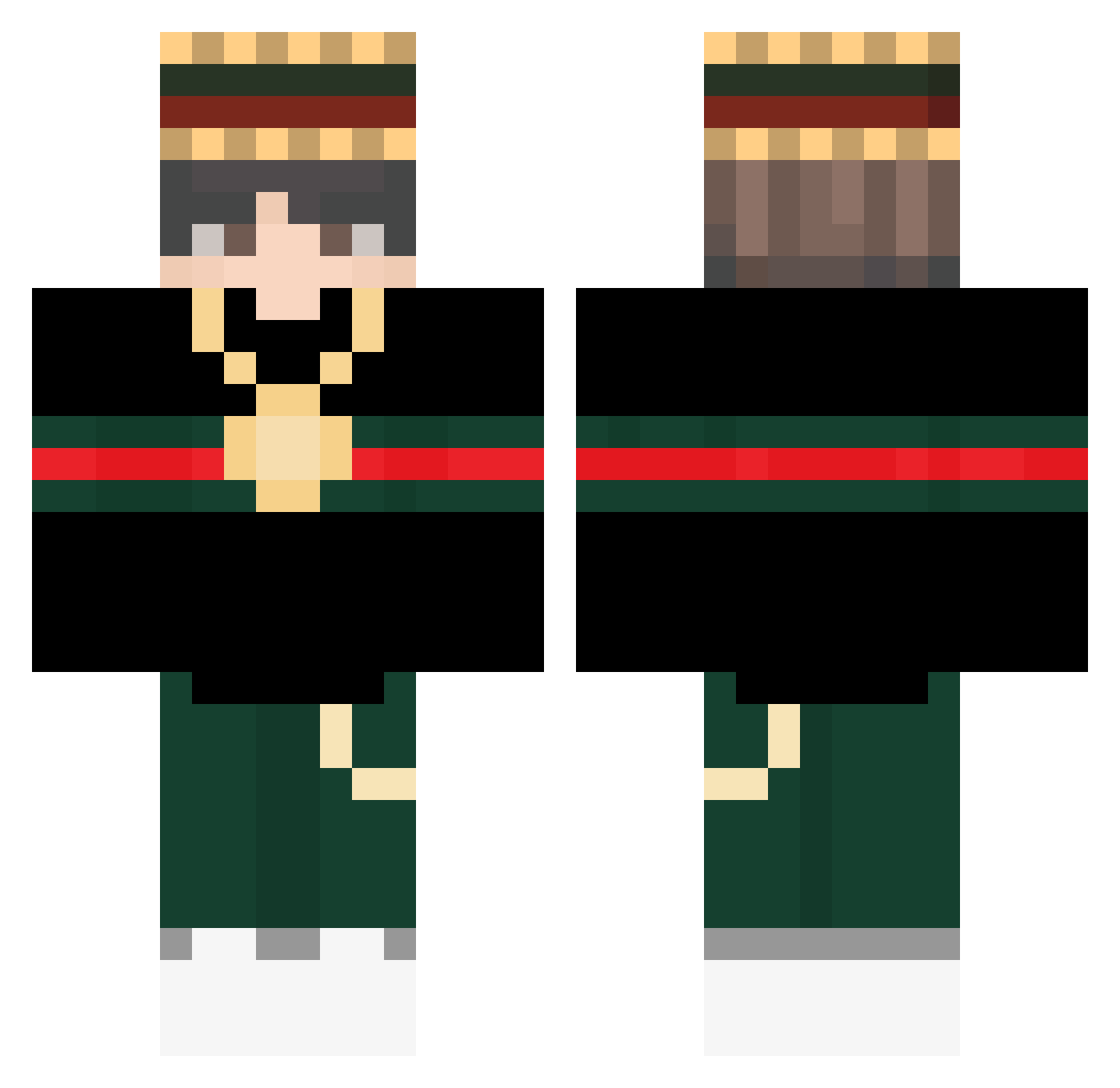 Kowlooon Minecraft skin, front and back view