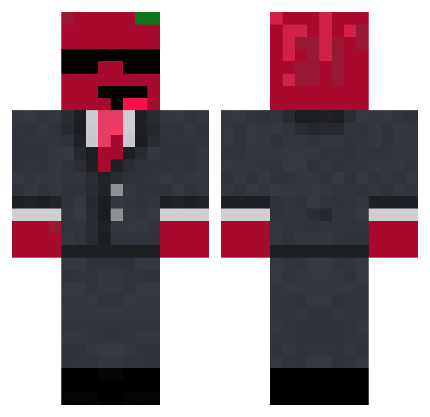 AppleDad Minecraft skin, front and back view