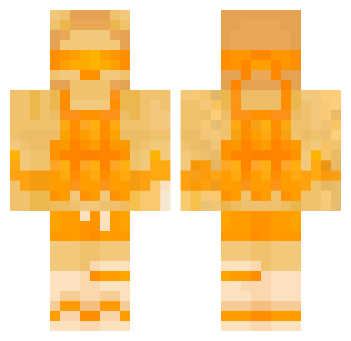 MMDarkForge Minecraft skin, front and back view