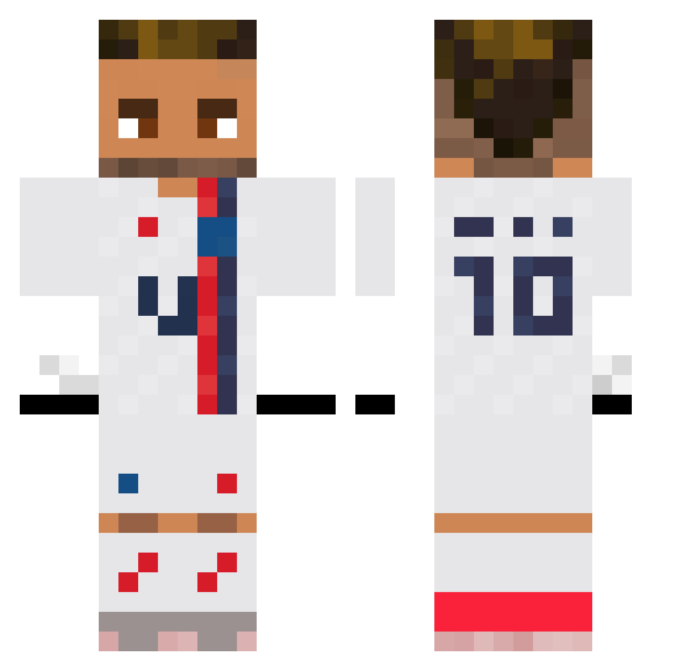 KoKUSHIBO21 Minecraft skin, front and back view