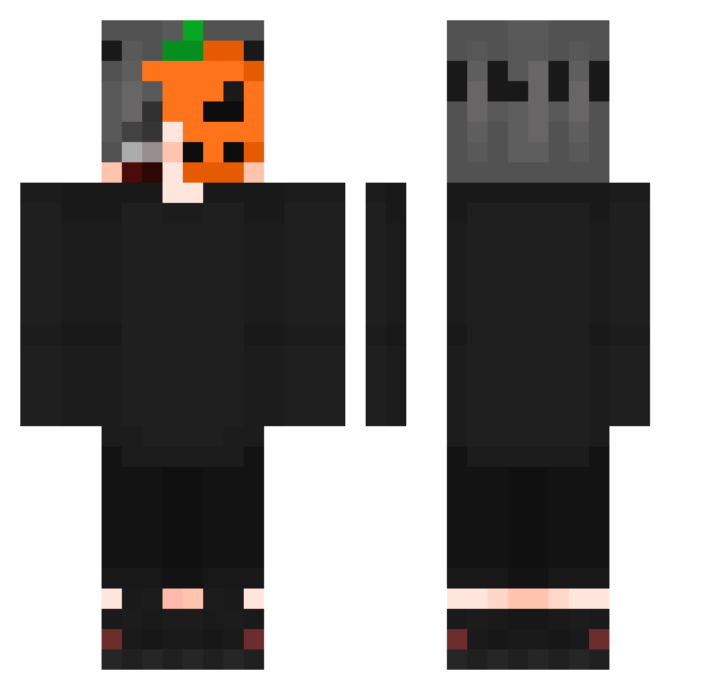 IDAZIZ Minecraft skin, front and back view