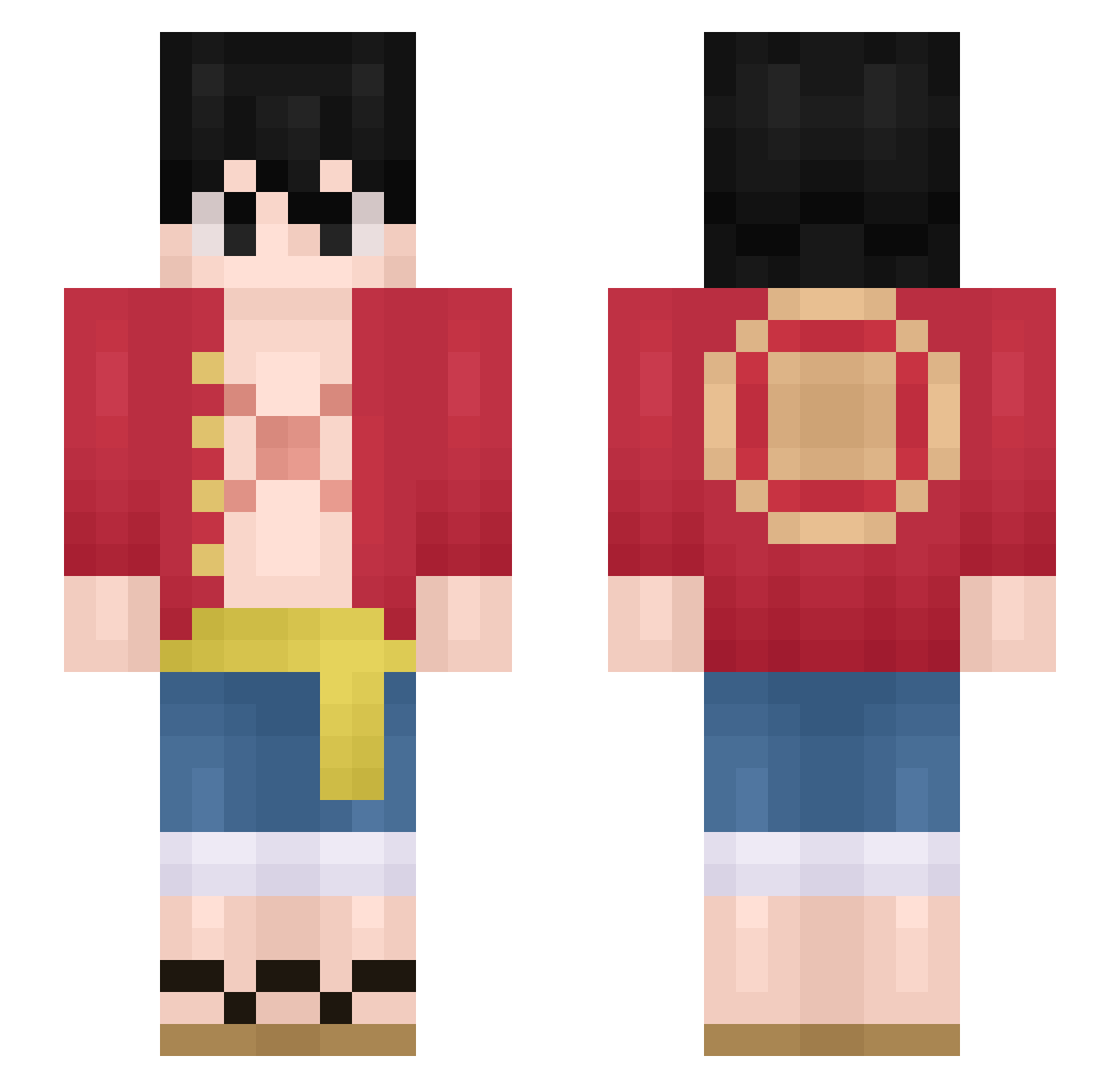 riceritzcrackers Minecraft skin, front and back view