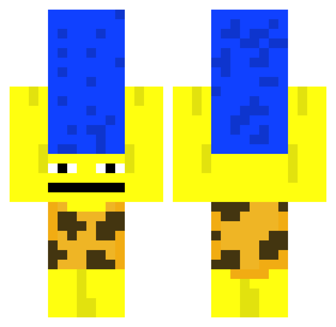 FrigginBaallsack Minecraft skin, front and back view