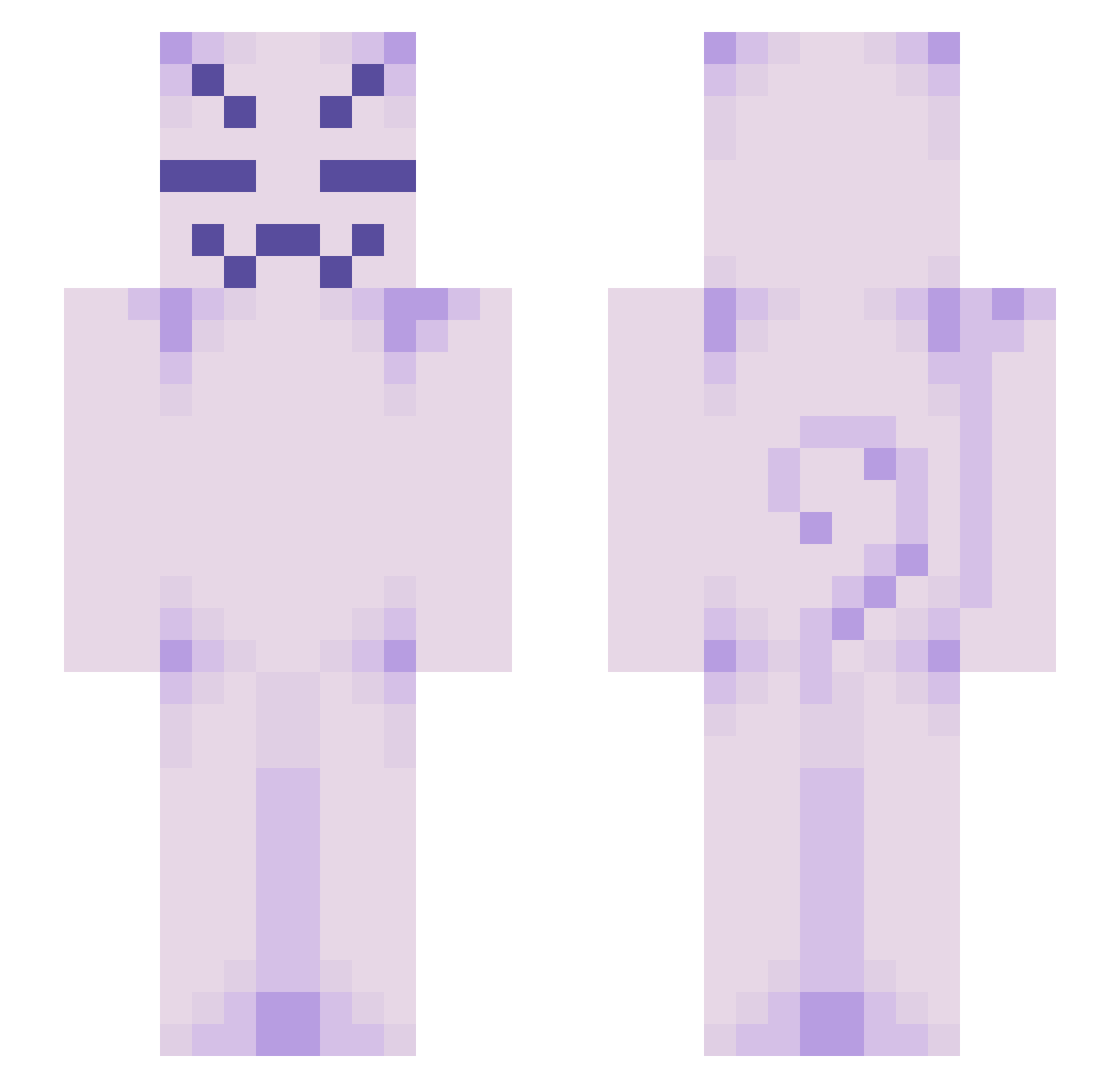 TheKitsuneShadex Minecraft skin, front and back view