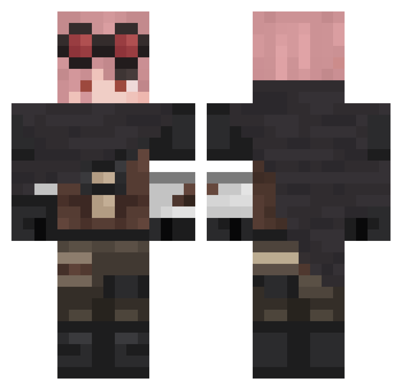 Le_Allie Minecraft skin, front and back view