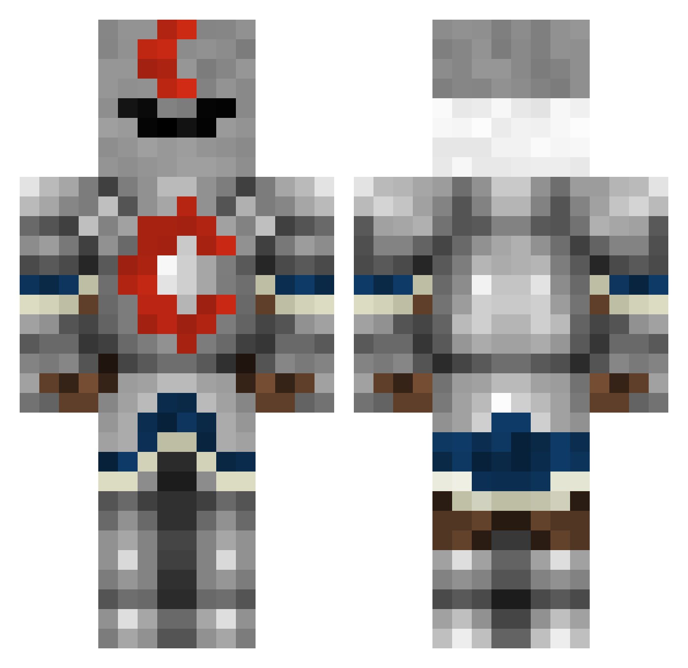 Sh4d0wz_v17 Minecraft skin, front and back view