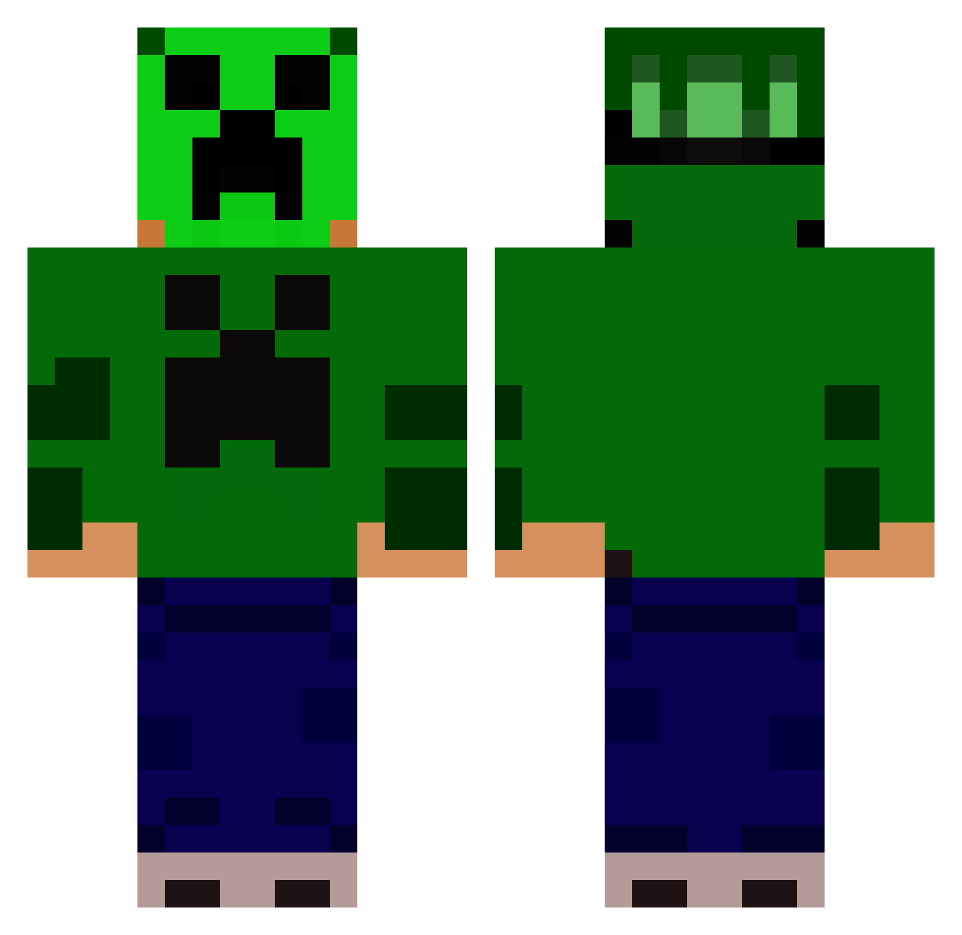 xSmileSpeed44 Minecraft skin, front and back view