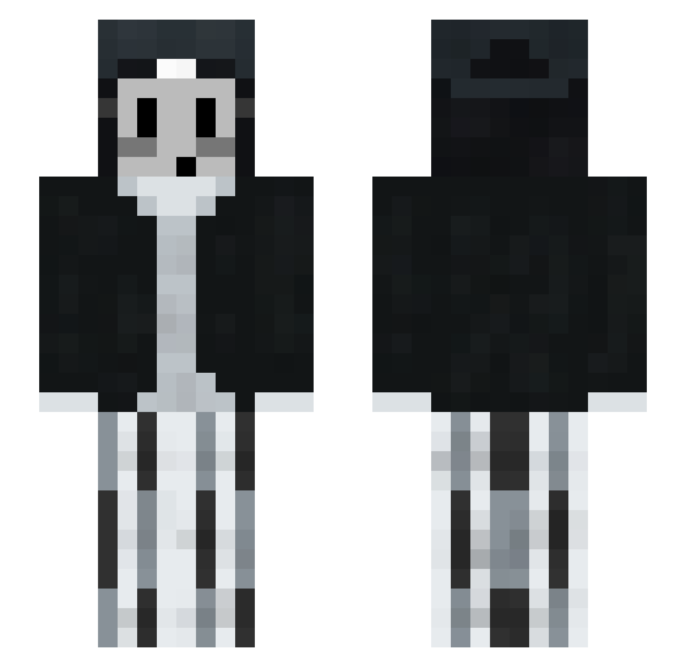 kdr01 Minecraft skin, front and back view