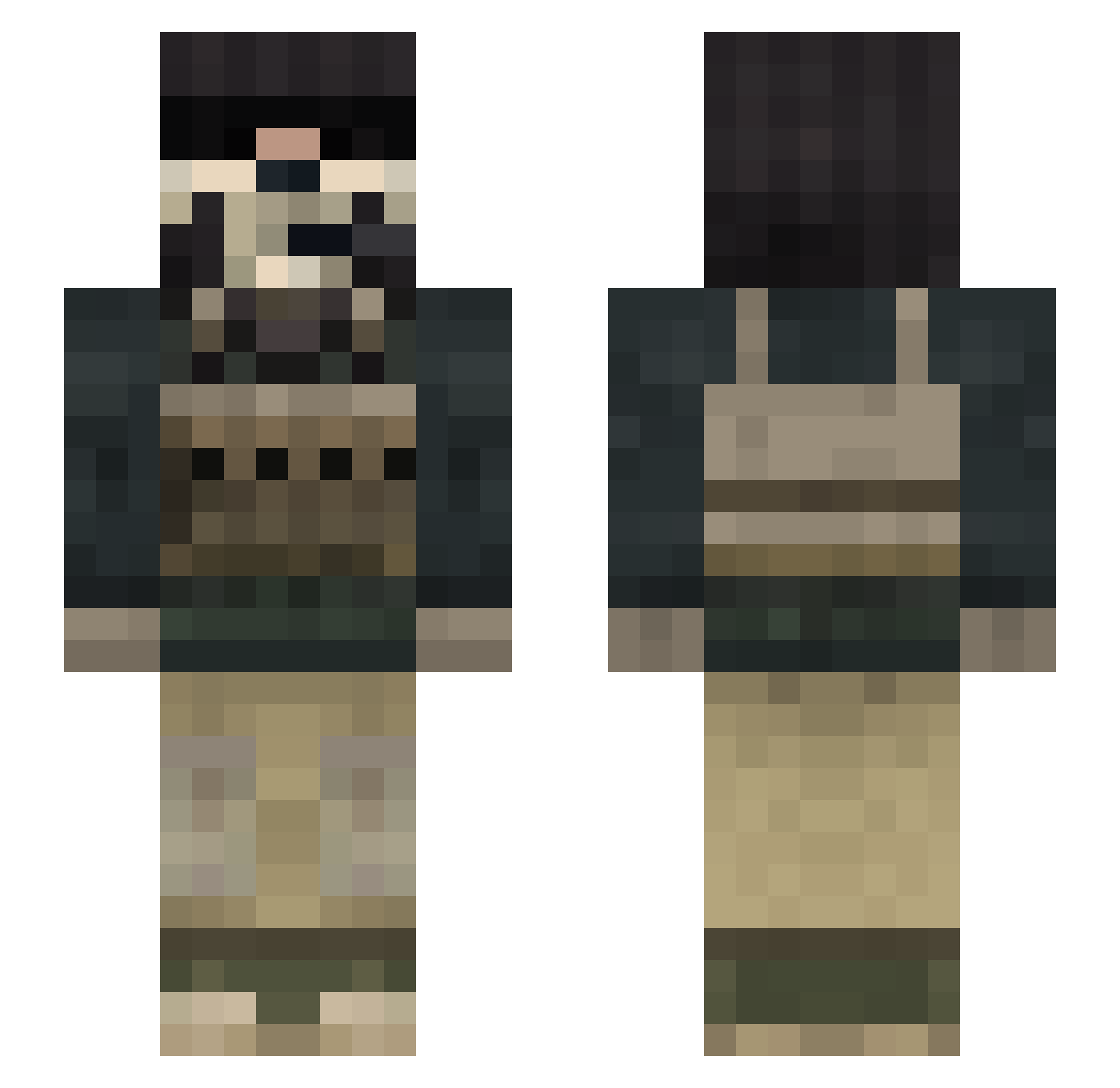 Ssot_ Minecraft skin, front and back view