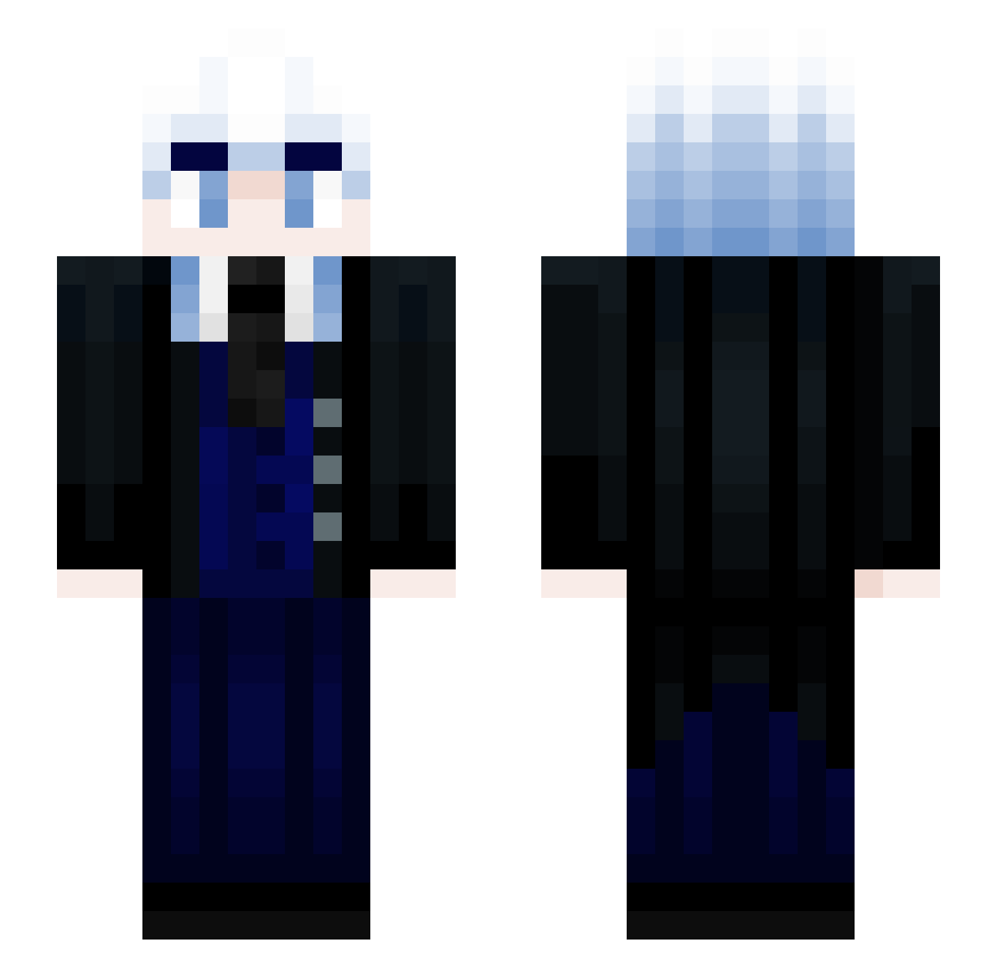 Aeiin Minecraft skin, front and back view