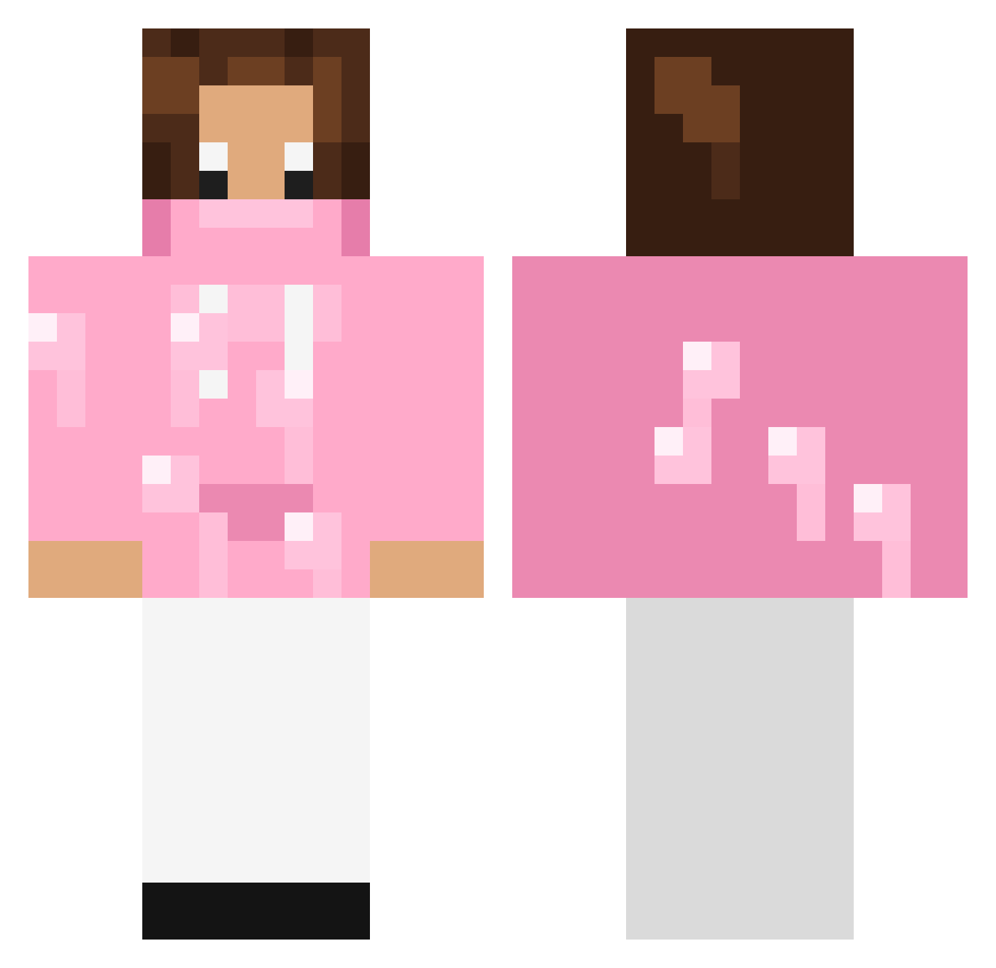 Progamersouf Minecraft skin, front and back view