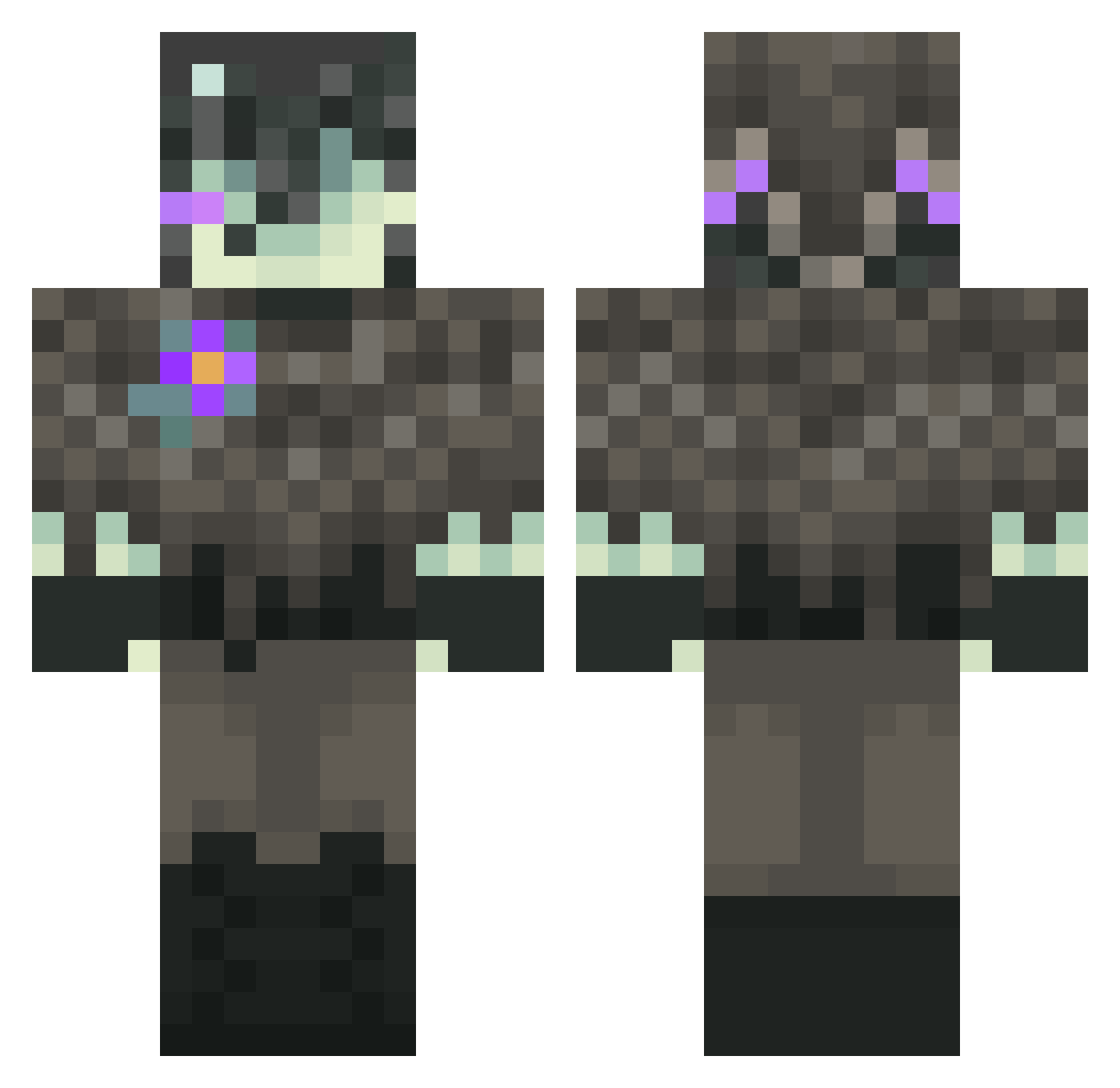 wolfshroom_ Minecraft skin, front and back view