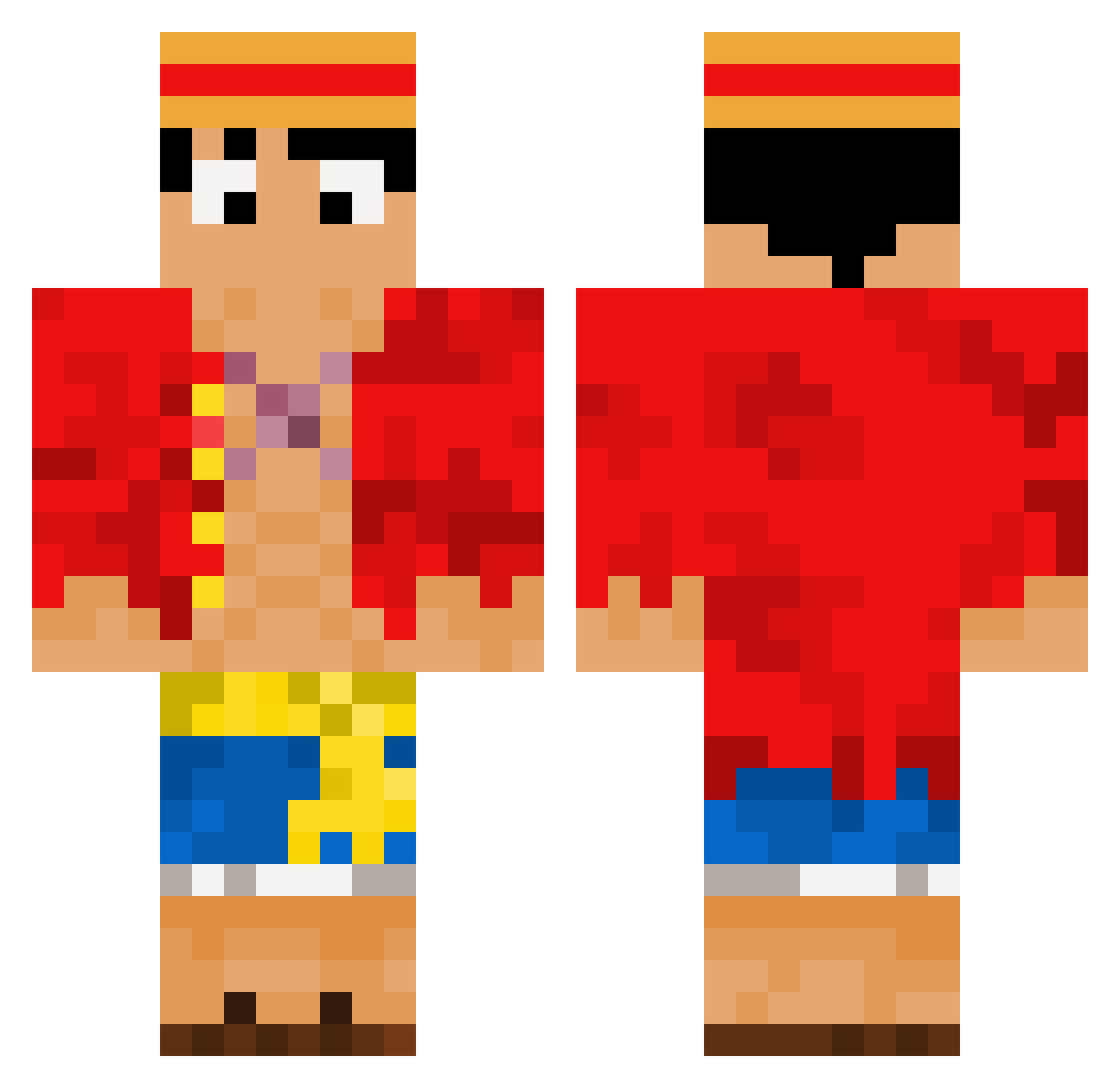 IZippy1I Minecraft skin, front and back view