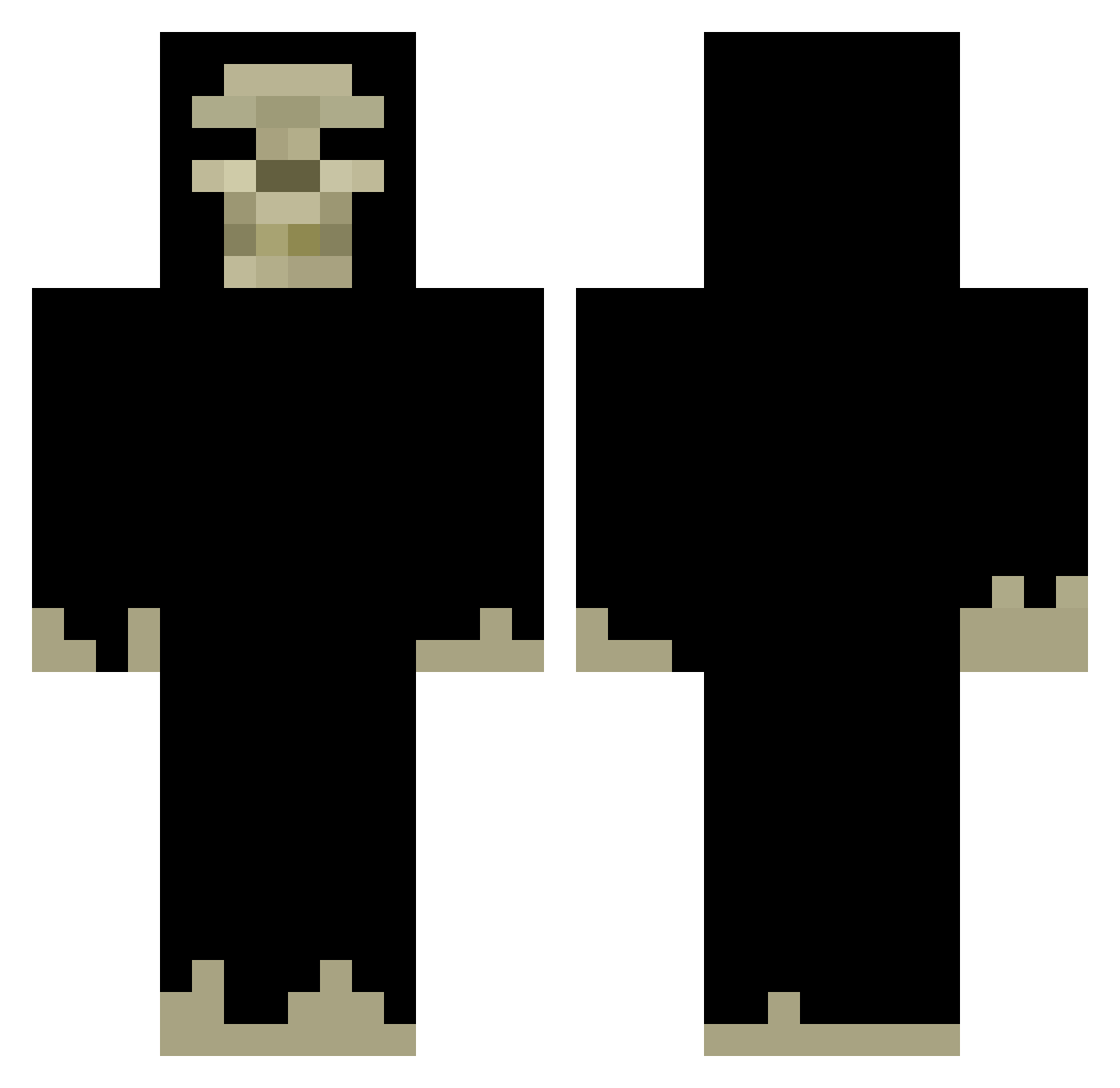 GodGamerPreston Minecraft skin, front and back view