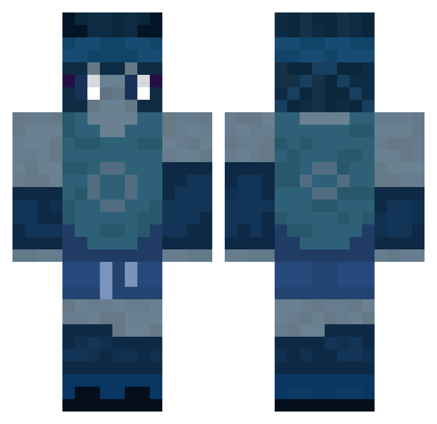 funmasterhere Minecraft skin, front and back view