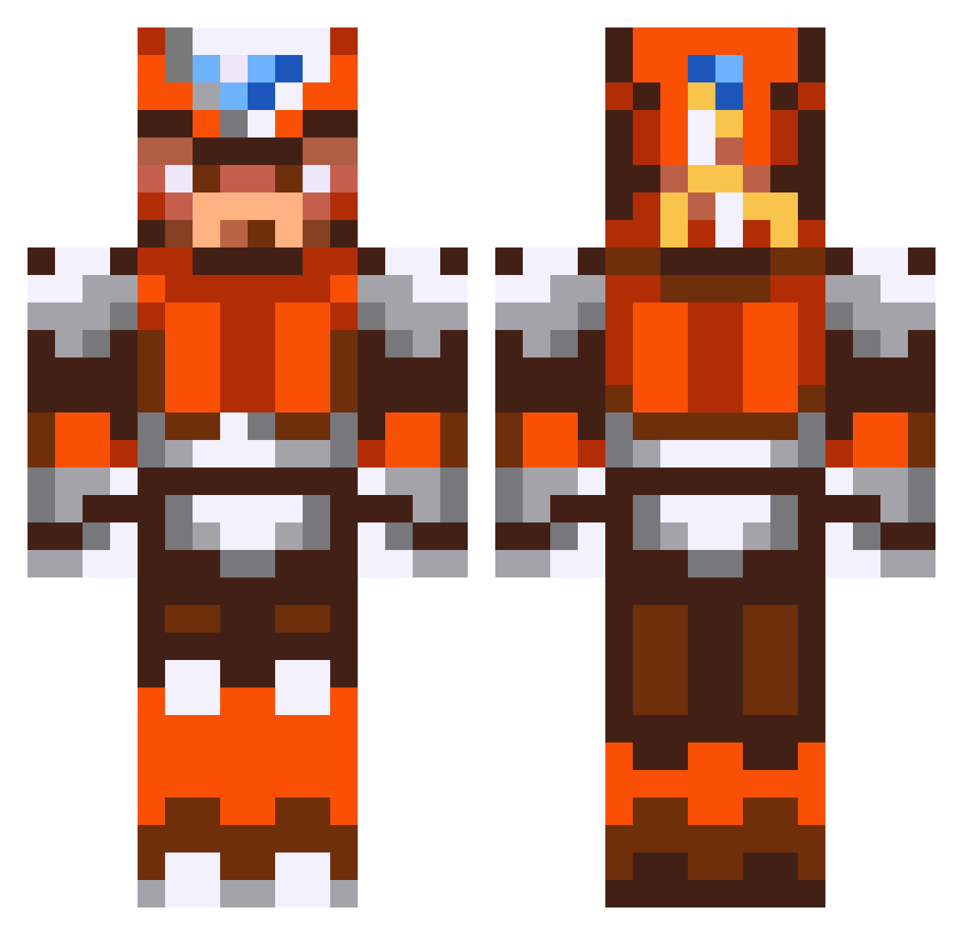 Kaorutoruna Minecraft skin, front and back view