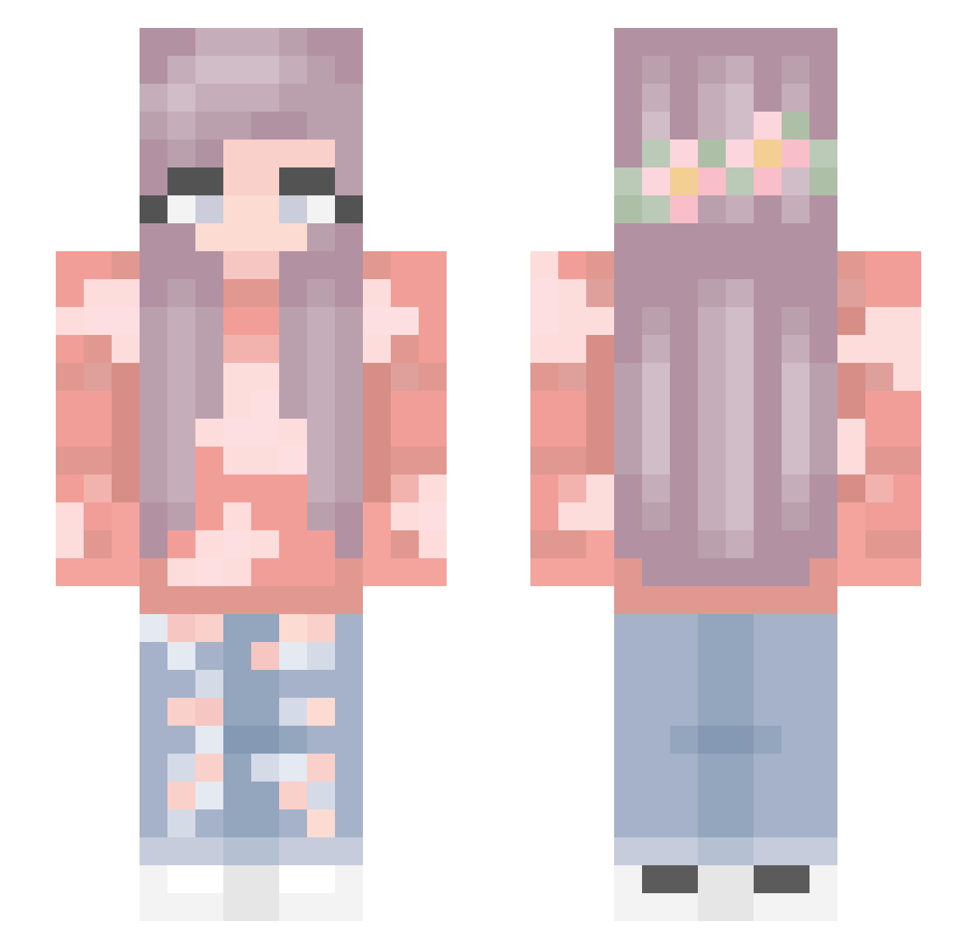 MartaGirl Minecraft skin, front and back view