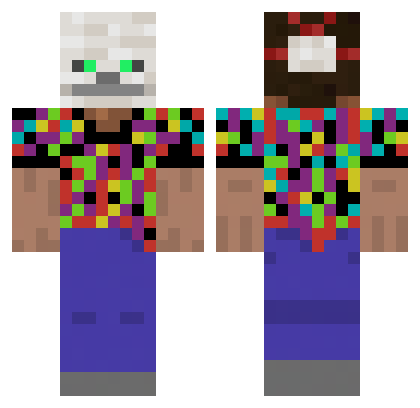 JagSwag251975 Minecraft skin, front and back view