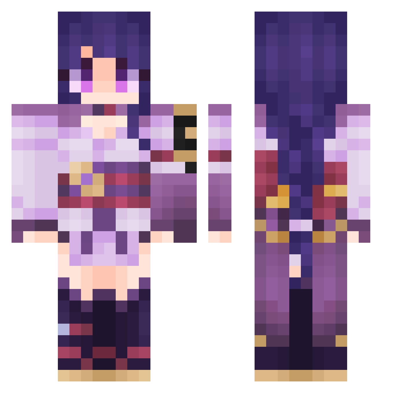 rumbo_de_glasas Minecraft skin, front and back view
