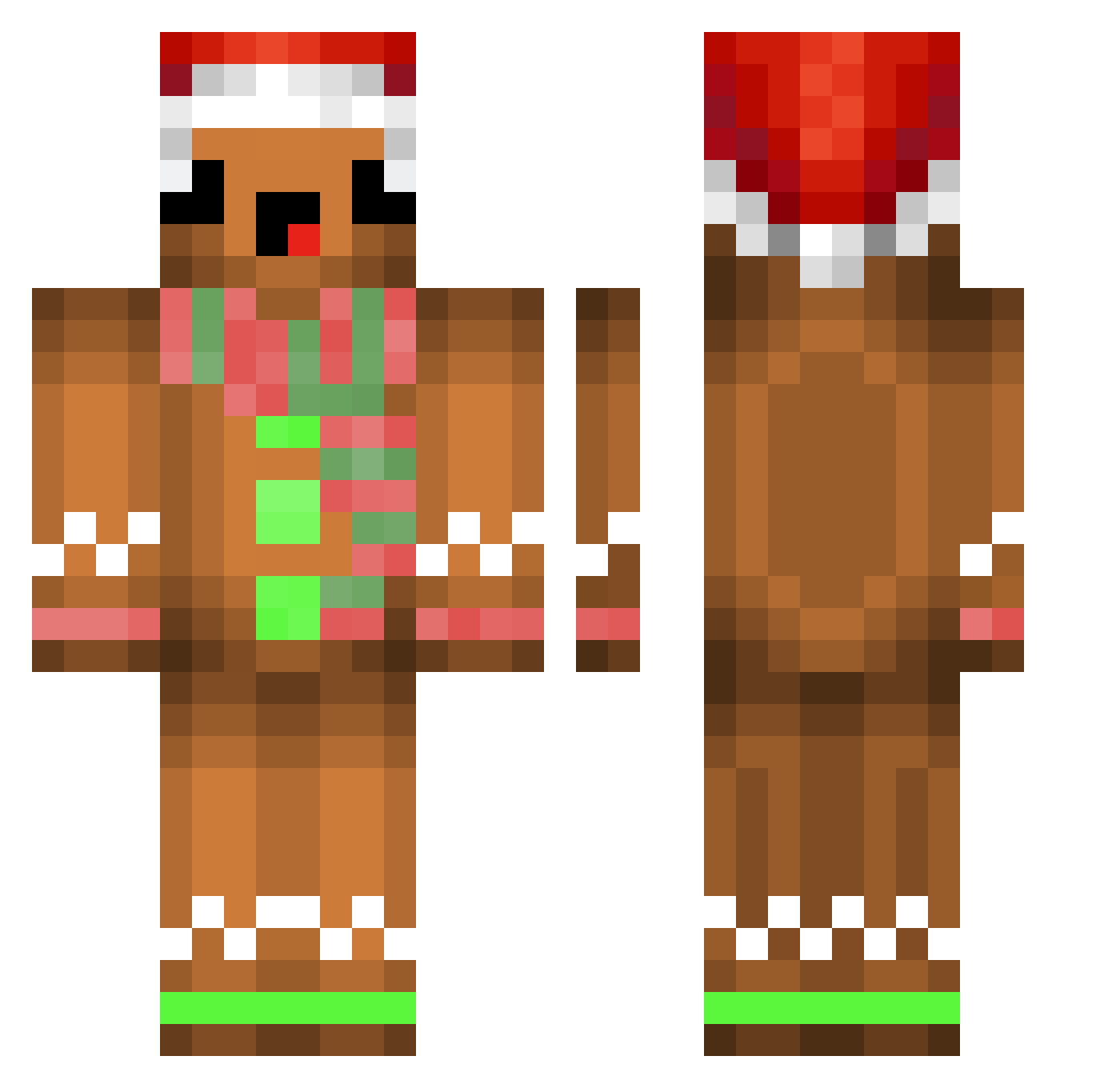 LOST_Boombata Minecraft skin, front and back view