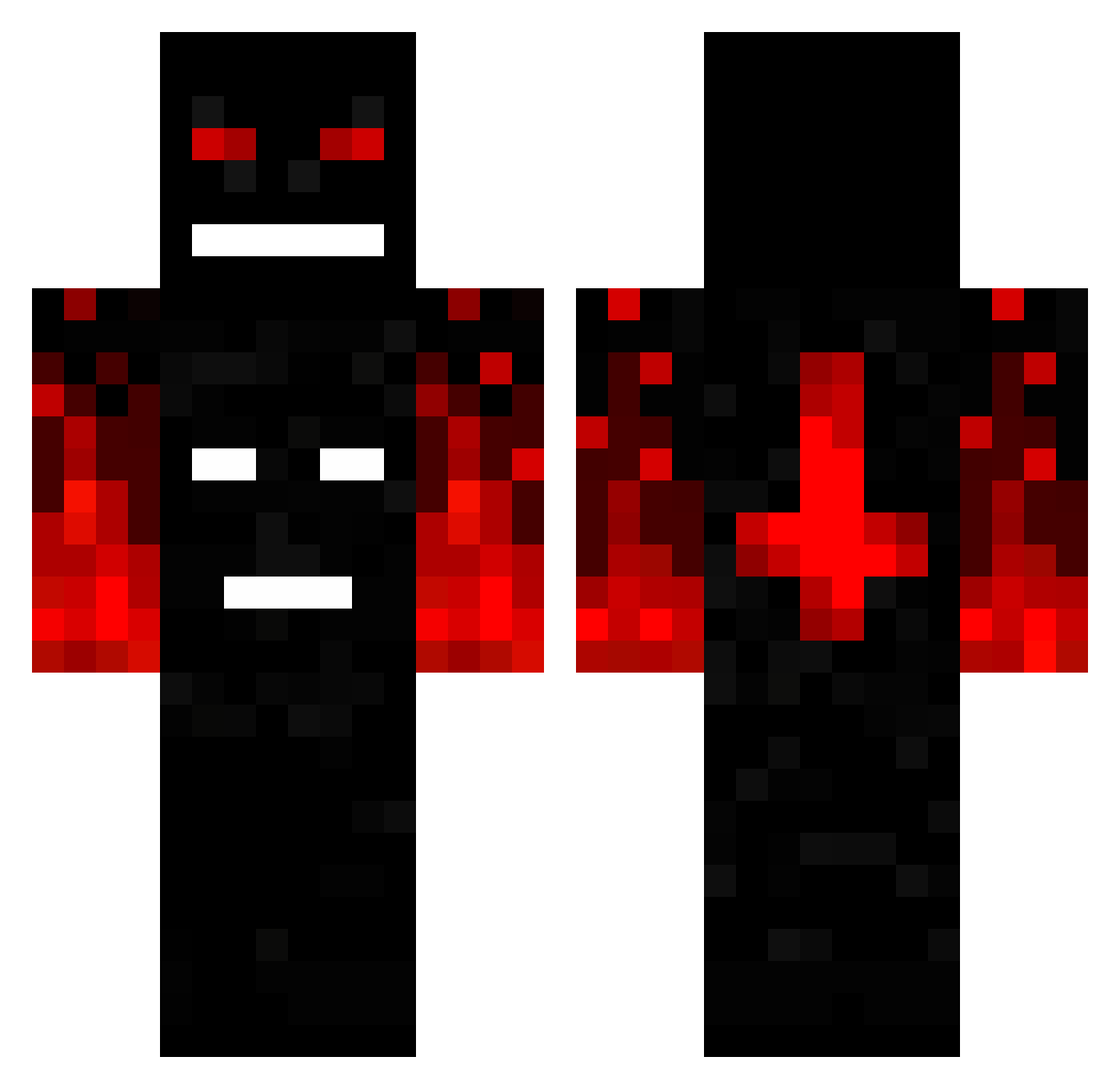 Nyxale Minecraft skin, front and back view