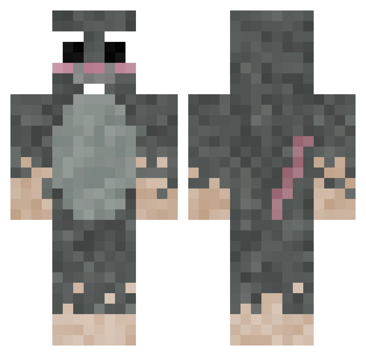 Gulliga_Grisen Minecraft skin, front and back view