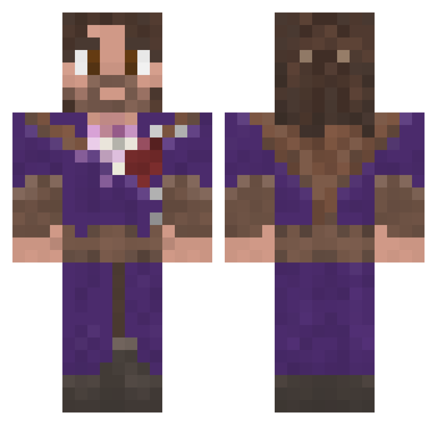 HelenKellerXoXo Minecraft skin, front and back view
