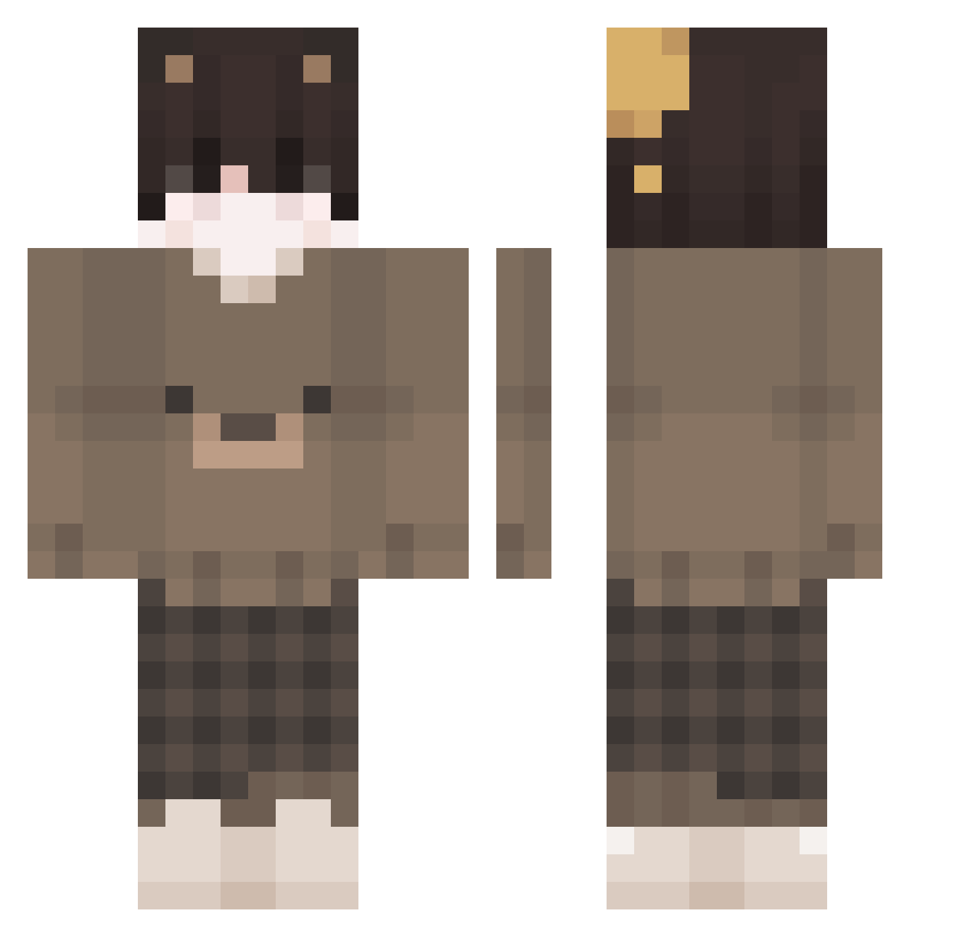 MatMat345 Minecraft skin, front and back view
