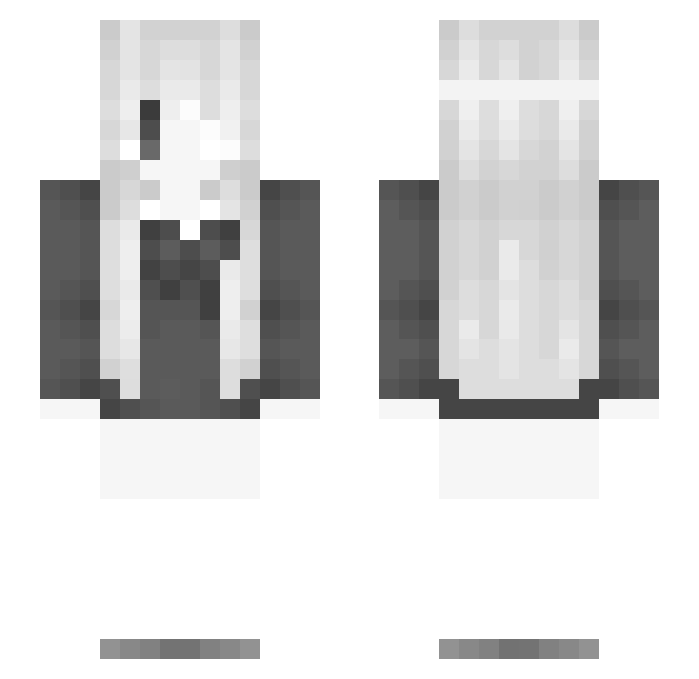 Ktary Minecraft skin, front and back view