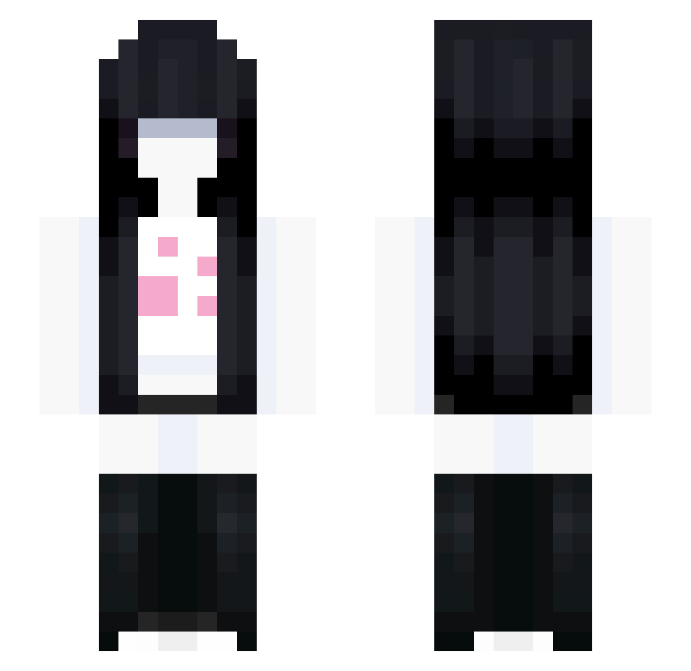 Pitufeitor Minecraft skin, front and back view