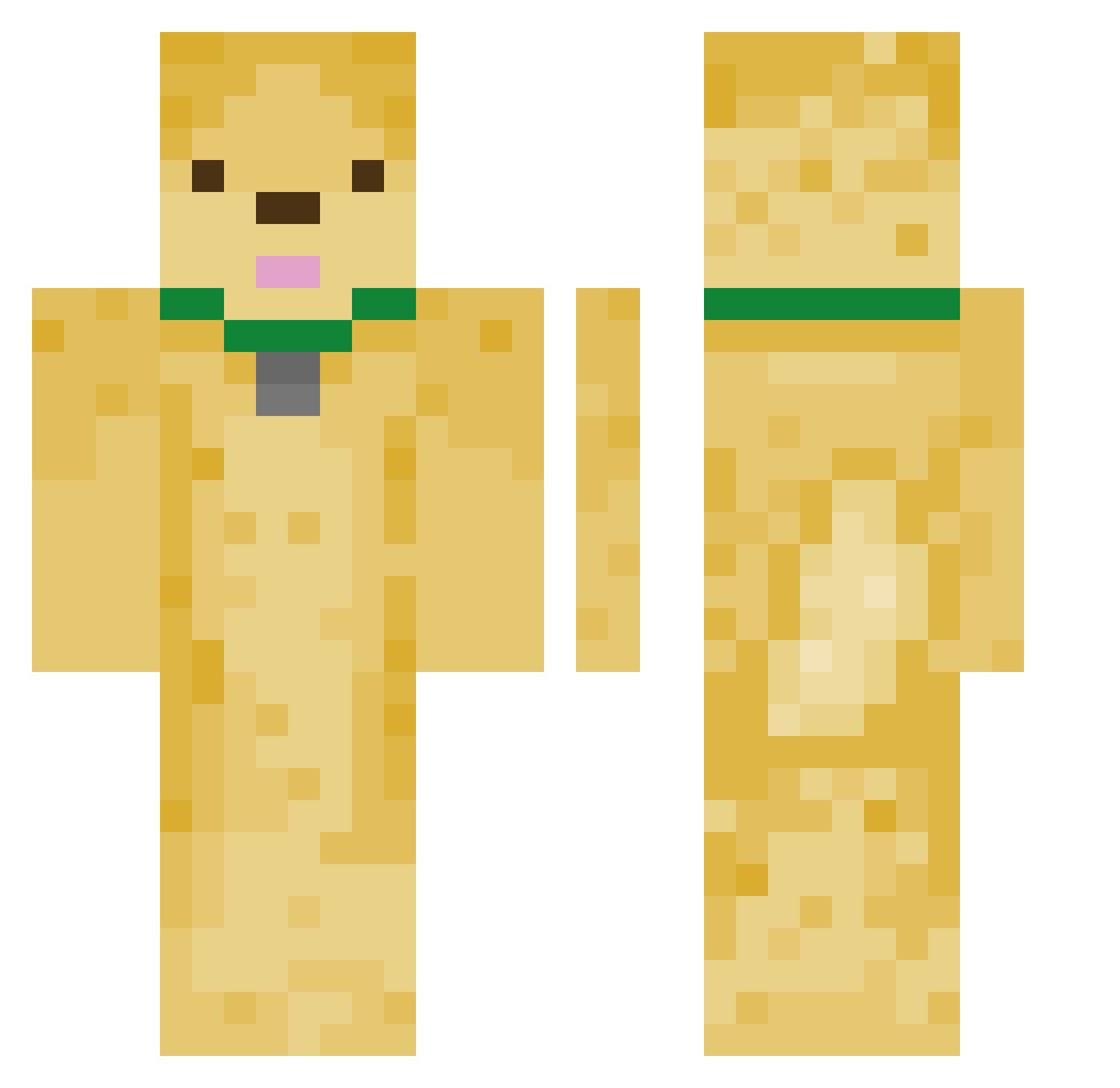 VinnnyWackyDog Minecraft skin, front and back view