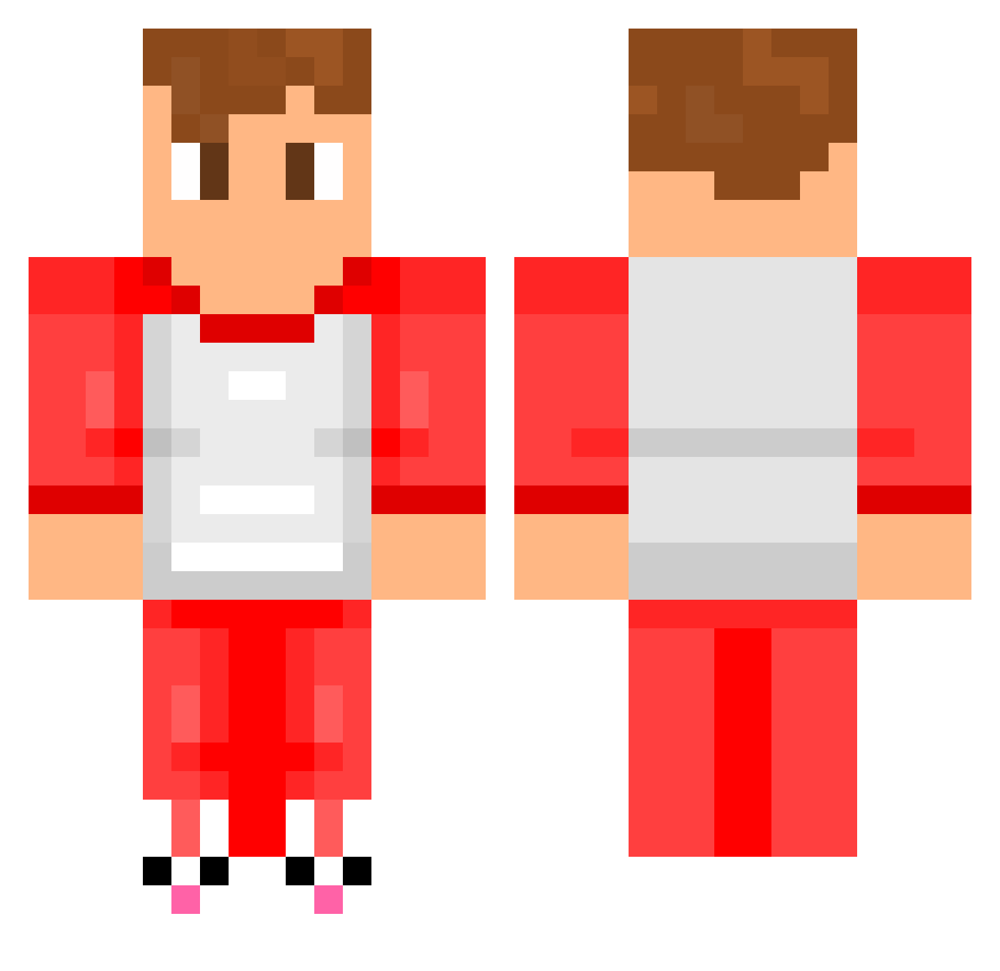 Infertrex Minecraft skin, front and back view