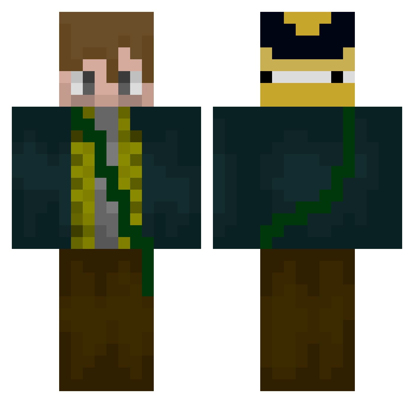 Salmon_B0i Minecraft skin, front and back view