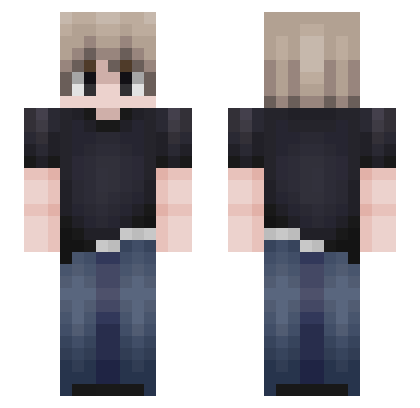 syvdd Minecraft skin, front and back view
