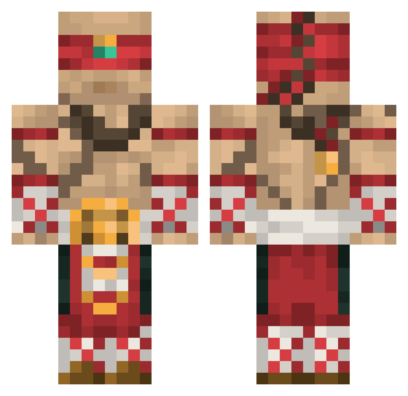 oMendaoo Minecraft skin, front and back view