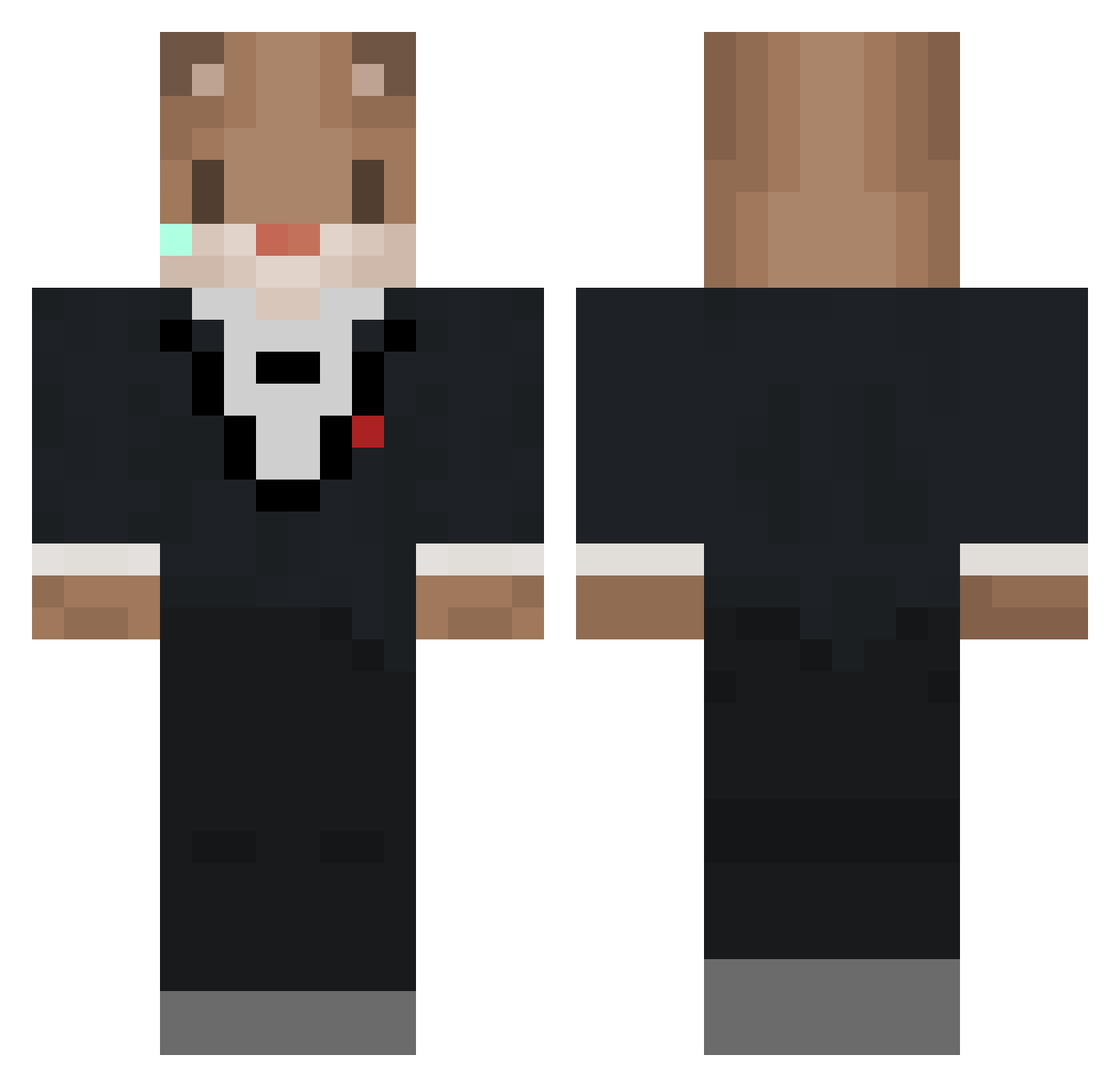 DELUXE_BEAST Minecraft skin, front and back view